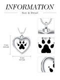 TOUPOP Sterling Silver Stone Custom Pet Urn Locket Necklace For Ashes-0-4