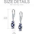 wholesale Sterling Silver 0 04cttw Natural Diamond Birthstone 3 Stone Dangle Earrings-0-4