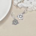 wholesale 925 Sterling Silver Triquetra Trinity Knot Leverback Drop Earrings-0-2