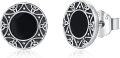 wholesale 925 Sterling Silver Celtic Knot Black Onyx Stud Earrings 6mm Round Gothic Jewelry for Women and Men-0-0