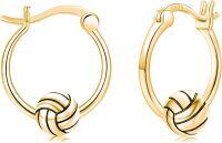 wholesale 925 Sterling Silver Volleyball Hoop Earrings for Women and Girls-Gold Volleyball