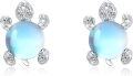 wholesale 925 Sterling Silver Turquoise Sea Turtle Stud Earrings - Hypoallergenic Ocean Jewelry-0-1