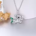 TOUPOP Sterling Silver & Stone Koala Necklace, Cute Animal Jewelry Gift for Women-0-4