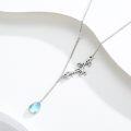 wholesale 925 Sterling Silver Moonstone Pendant Necklace for Women, Hypoallergenic Elegant Choker, Gift for Her, Bridesmaid, Birthday, Anniversary-0-1