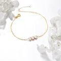 wholesale 14K Solid Gold Freshwater Cultured Pearl Bracelet Anniversary Birthday Gift for Women-0-2