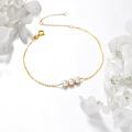 wholesale 14K Solid Gold Freshwater Cultured Pearl Bracelet Anniversary Birthday Gift for Women-0-2
