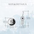 wholesale 925 Sterling Silver Dreamcatcher Butterfly Flower Feather Drop Earrings Black Zircon-0-2