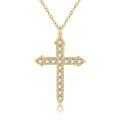 wholesale 14K Gold Diamond Cross Pendant Necklace for Women - Christmas Gift-0-0