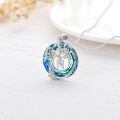 wholesale 925 Sterling Silver Blue Crystal Tree of Life Initial Necklace Family Letter Pendant Birthday Mother s Day Gifts for Her-0-40
