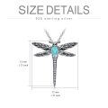 wholesale 925 Sterling Silver Dragonfly Urn Pendant Necklace Turquoise Stone Oxidized Memorial Jewelry-0-38
