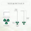 wholesale 925 Sterling Silver Green Crystal Shamrock Drop Earrings Irish St Patrick's Day s for Her-0-3