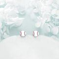 wholesale 925 Sterling Silver Baseball Stud Earrings Platinum Plated Red Stitching Sports Jewelry-0-1