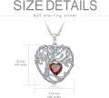 wholesale TOUPOP July Birthstone Necklace Sterling Silver Ruby Tree Of Life Pendant Necklace Irish Celtic Heart Tree Jewelry Birthday Christmas Gifts For Women Wife Girlfriend -0-5