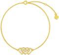 wholesale 14K Gold Triple Heart Charm Bracelet for Women - Mother's Day Gift (6-5/8)-0-0