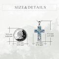 wholesale 925 Sterling Silver Tree of Life Abalone Shell Inlay Celtic Knot Cross Pendant Necklace for Women Girls  16+2 Chain Length-0-3