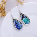 wholesale 925 Sterling Silver Teardrop Abalone Shell Filigree Celtic Knot Swirl Dragonfly Drop Earrings-0-1