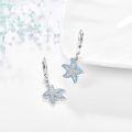 wholesale 925 Sterling Silver Cubic Zirconia Starfish Ocean Earrings for Women 12mm Summer Tropical Vacation Jewelry Gift-0-1
