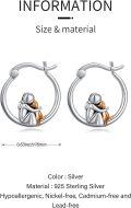 wholesale 925 Sterling Silver Hypoallergenic Penguin and Seal Huggie Hoop Earrings for Sensitive Ears-0-4