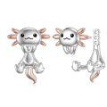 TOUPOP 925 Sterling Silver Stud Earrings Hippo Frog Cow Axolotl Elephant-0-0