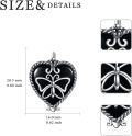 wholesale 925 Sterling Silver Metal Black Agate Celtic Butterfly Rose Heart Dangle Drop Earrings Gothic s for Women Girls-0-3