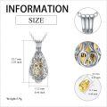 wholesale 925 Sterling Silver Teardrop Pendant with Circular Cross and Owl Filigree Design - Keepsake Jewelry for Ashes-0-4