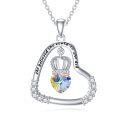 TOUPOP Sterling Silver Crown Pendant Necklace She Believed She Could So She Did Graduation Gift-0-0