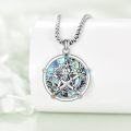 wholesale 925 Sterling Silver Pentagram Hecate Amulet Talisman Necklaces with Gemstones and Chain for Women's Spiritual Protection  -0-1