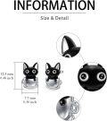 wholesale 925 Sterling Silver Black Cat in Cup Stud Earrings for Halloween-0-1