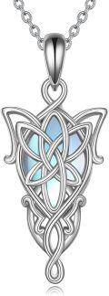 wholesale Sterling Silver Stone Arwen Evenstar Pendant Necklace LOTR Inspired Jewelry Gift for Women Men Teens Mothers Day-0-6