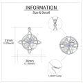 wholesale Sterling Silver Celtic Cross Witches Knot Pendant Necklace Amulet Gift-0-80