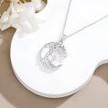 wholesale Sterling Silver Tree of Life & Crescent Moon Pendant - Symbolic Motherhood Jewelry - Elegant Gift for Women-0-2