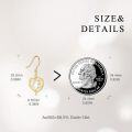 wholesale 14K Gold Crescent Moon & Pearl Dangle Earrings for Women-0-5