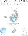 wholesale 925 Sterling Silver Blue Moonstone Bat Pendant Gothic Halloween Necklace-0-2