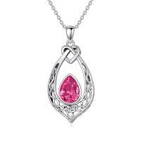 wholesale 925 Sterling Silver Celtic Knot Pendant With Turquoise-Pink