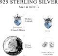 wholesale 925 Sterling Silver Crystal Crown Heart Stud Earrings - Gifts for Daughters & Granddaughters-0-9