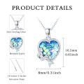 wholesale 925 Sterling Silver Mermaid Scales Heart-Shaped Pendant Necklace for Women - Valentine's Day Gifts-0-4