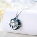 wholesale 925 Sterling Silver Austrian Crystal Octopus Pendant Necklace - Ocean Blue & Green Swarovski Elements Jewelry for Women-0-5