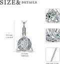 wholesale 925 Sterling Silver Celtic Knot Blue Crystal Cremation Pendant Necklace-0-3