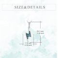 wholesale 925 Sterling Silver Platinum Plated Lightning Bolt Created Turquoise Pendant Necklace-0-3