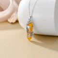 wholesale 925 Sterling Silver Butterfly and Amber Crystal Tree of Life Pendant Necklace s for Women-0-1