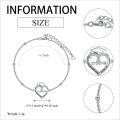 wholesale 925 Sterling Silver Graduation Heart Charm Bracelet for Women Girl's Gift-0-4