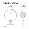 wholesale 925 Sterling Silver Graduation Heart Charm Bracelet Wholesale for Women Girl's Gift-0-4