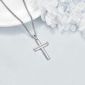wholesale 925 Sterling Silver Origami Cross Pendant Necklace  - Religious  for Women & Men-0-2