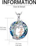 wholesale Sterling Silver Crystal Tree of Life Necklace Sport Music Jewelry Gift for Women-0-17