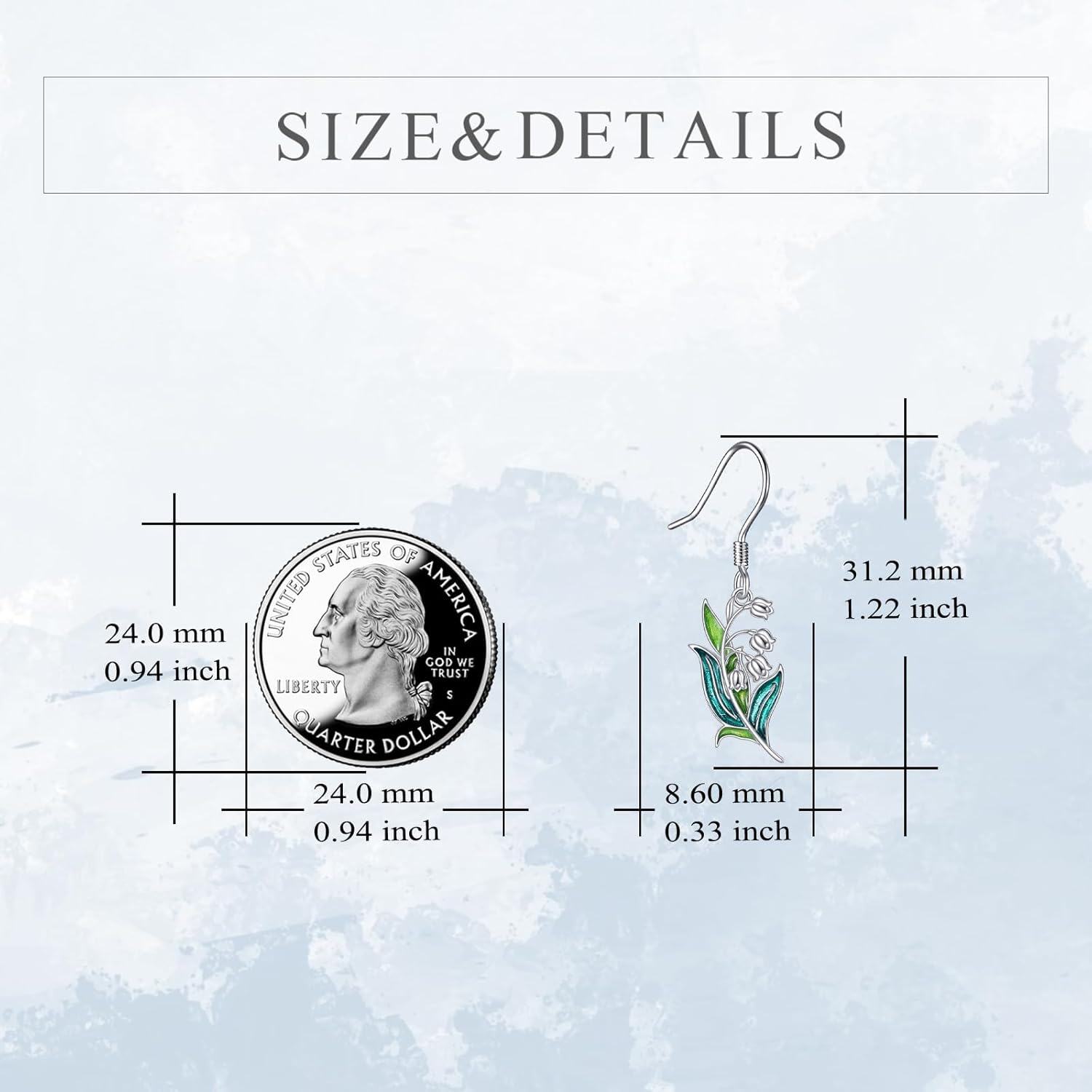 wholesale 925 Sterling Silver Green Enamel Flower Drop Earrings-0-3