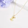 wholesale 14K Gold Fox Pendant Butterfly Charm Necklace - Summer s for Her Valentines Day Mother's Day-0-2