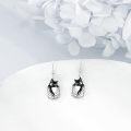 wholesale 925 Sterling Silver Cat Pocket Dangle Earrings Gift for Her-0-3