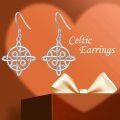 wholesale 925 Sterling Silver Celtic Knot Drop Earrings - Irish s for Women-0-4