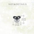 wholesale 925 Sterling Silver Black Crystal Dog Stud Earrings s for Women-0-3