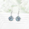 wholesale 925 Sterling Silver Abalone Shell Tree of Life Leverback Dangle Earrings-0-2